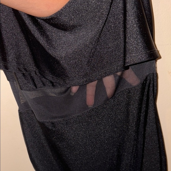 Camille La Vie Black One Shoulder Ruffled Cocktail Dress - Picture 8 of 8